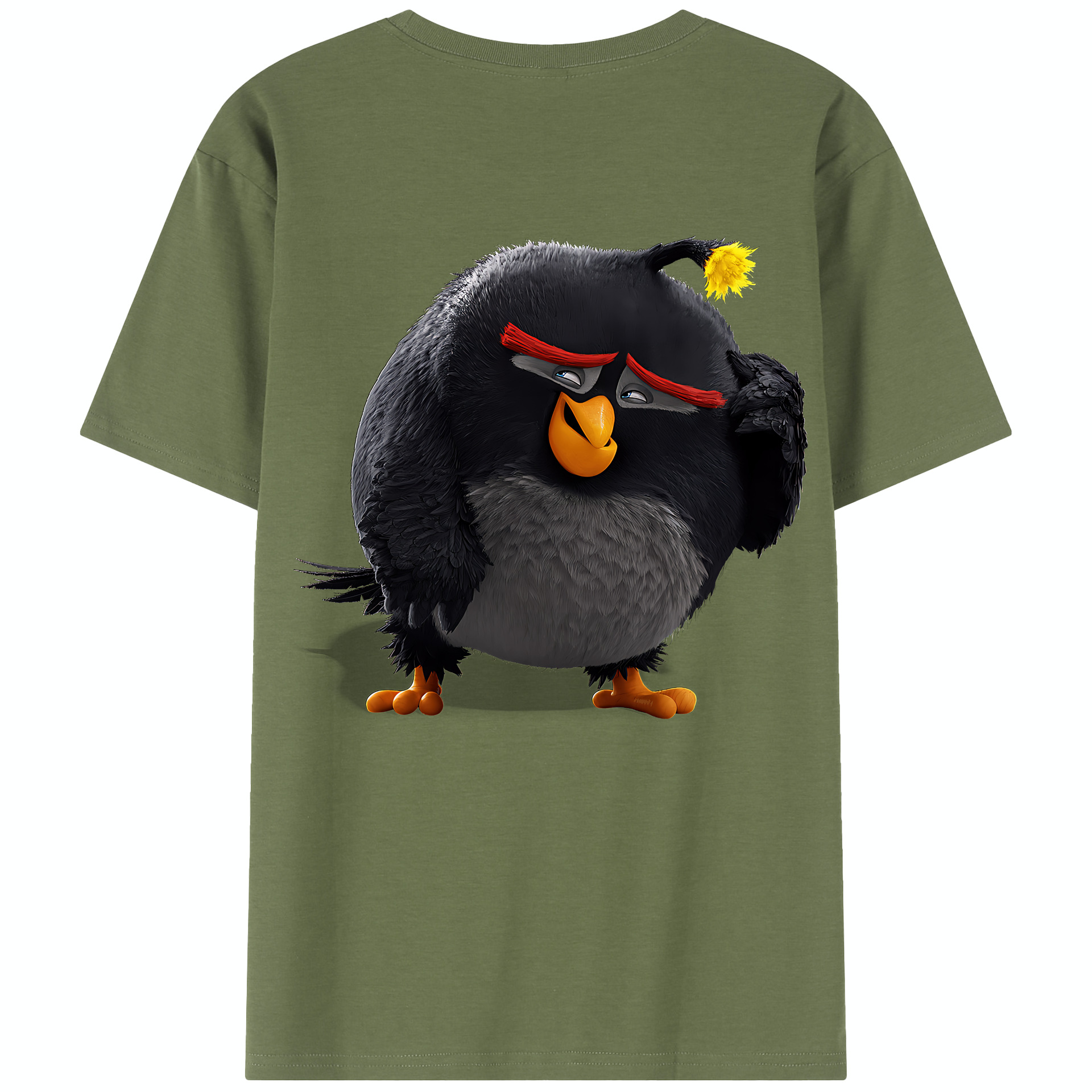 （画像用） Angry Birds アングリーバード 綿100％半袖Tシャツ（背面プリント）